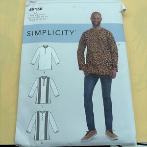 Simplicity Pattern S9158 for Men’s Shirts